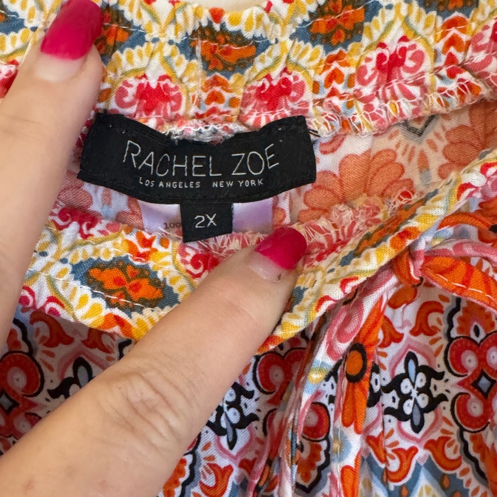 Rachel Zoe Boho Wide-Leg Pants - 2X - Picture 3 of 5